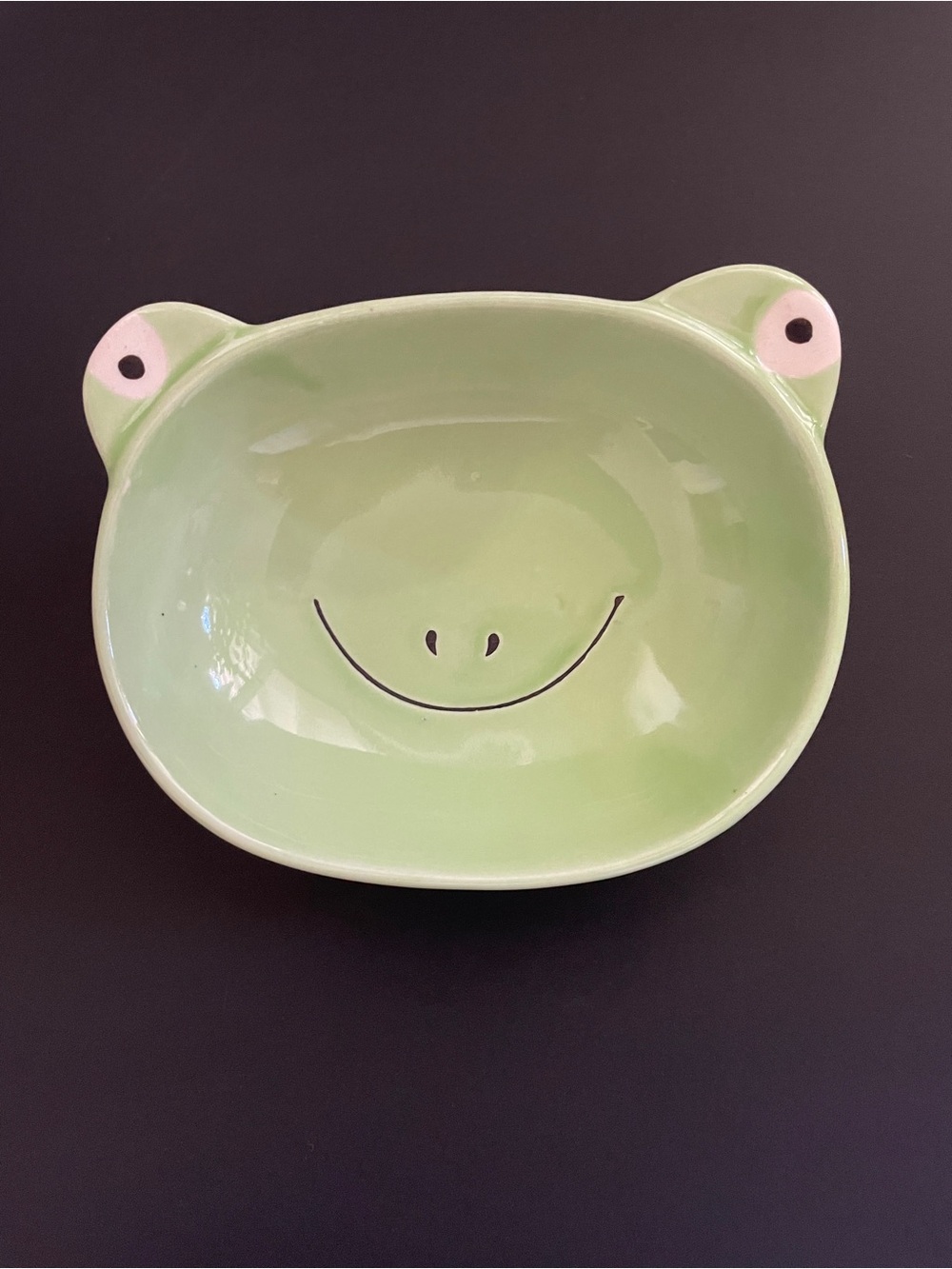 Cute Frog Ceramic Bowl in Light Green